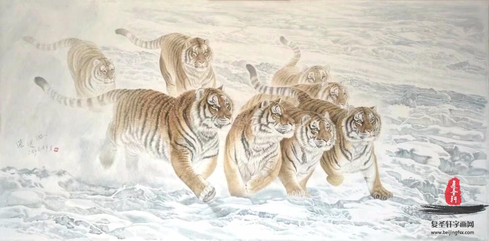 刘晓军动物画虎《逍遥游》